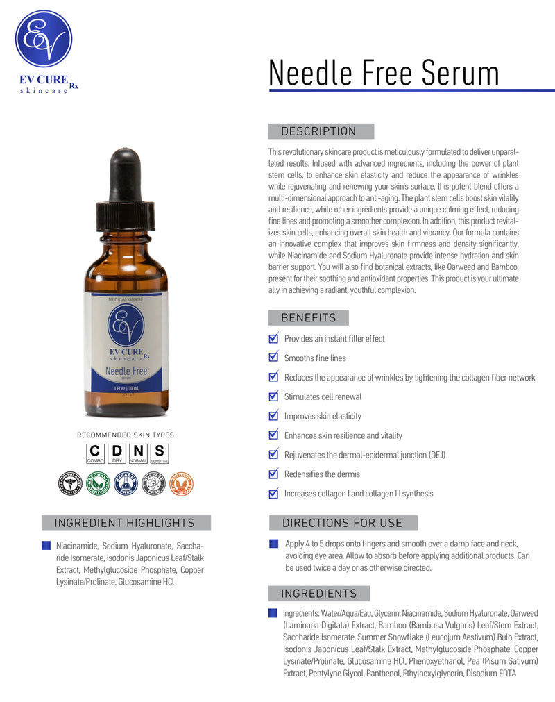 EV Cure Rx Needle Free Serum