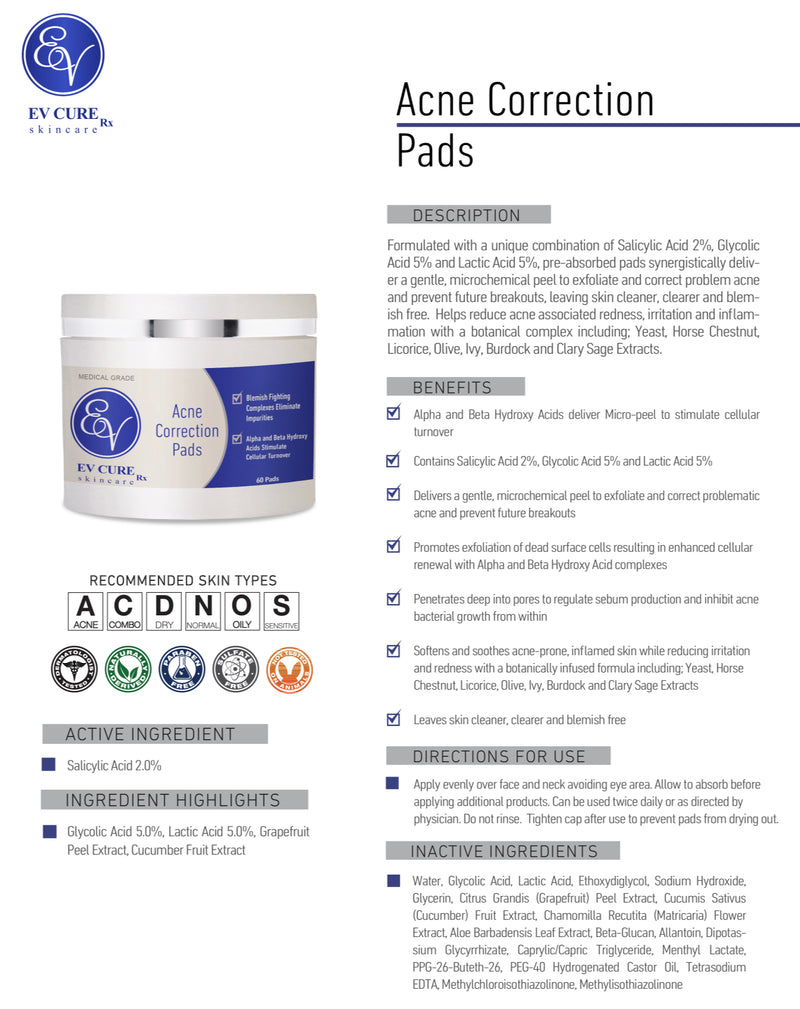 EV Cure Rx Acne Correction Pads