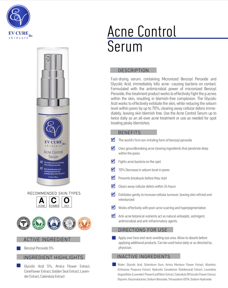 EV Cure Rx Acne Control Serum