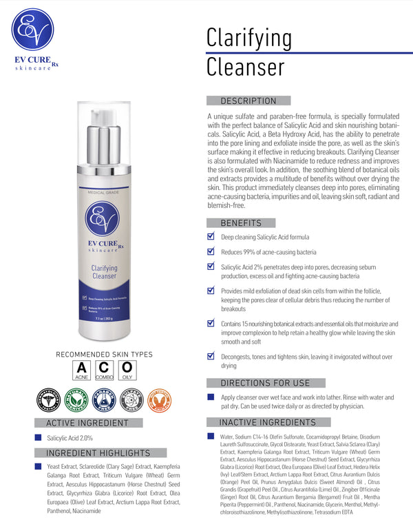 EV Cure Rx Clarifying Cleanser