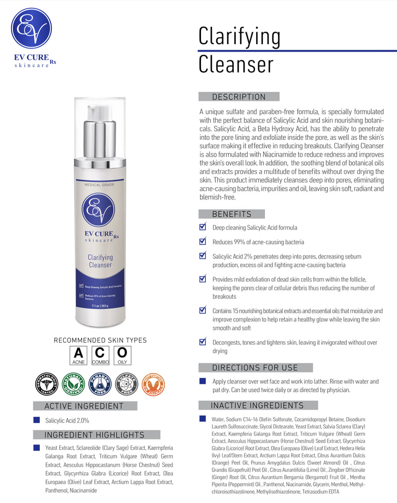 EV Cure Rx Clarifying Cleanser